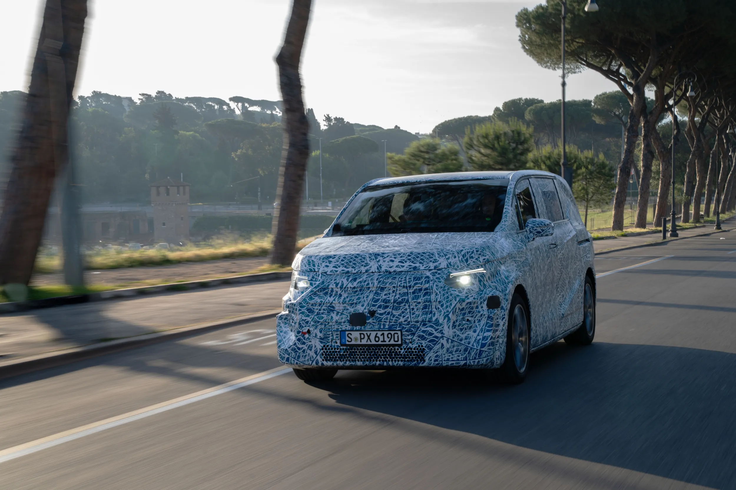 Mercedes-Benz VLE Development Drive Stuttgart-Rome