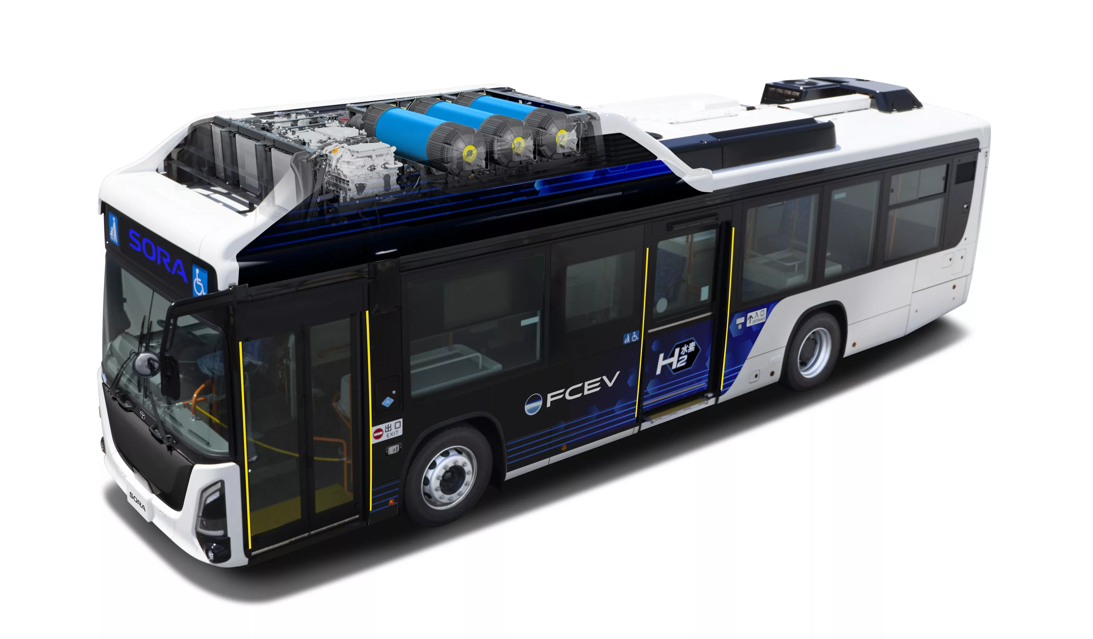 Toyota Launches New Fuel Cell Route Bus "Sora"