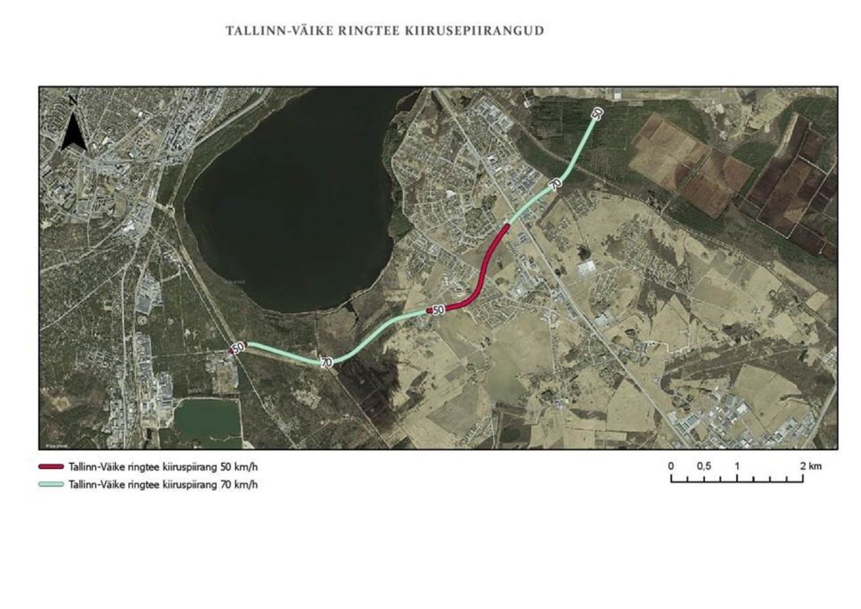 .Planeeritav Tallinna väikese ringtee asukoht (Foto: Rae vald)